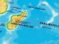 Mapa pokazuje, gdzie leży Mauritius, na wschód od Madagaskaru, w Oceanie Indyjskim.