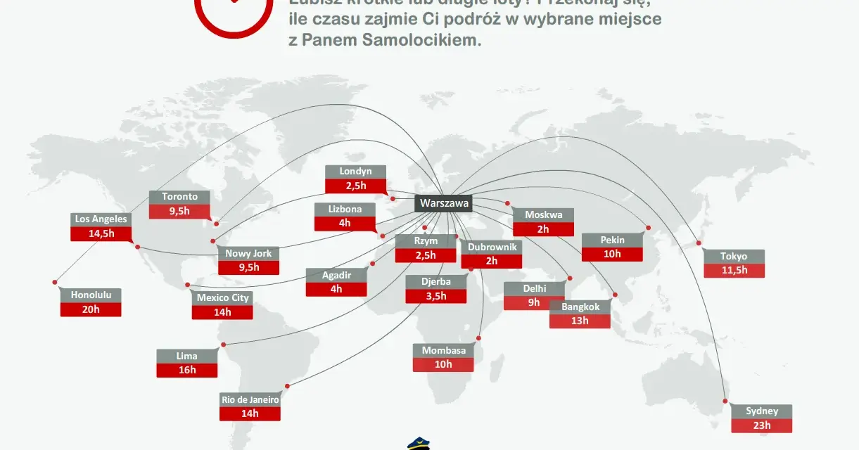 Ile się leci do Londynu? Mapa pokazuje, że lot z Warszawy trwa tylko 2,5h. Sprawdź inne destynacje!